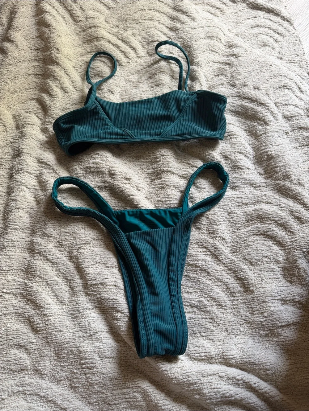 Lovers + Friends Teal Cheeky bikini - Picture 1 of 4